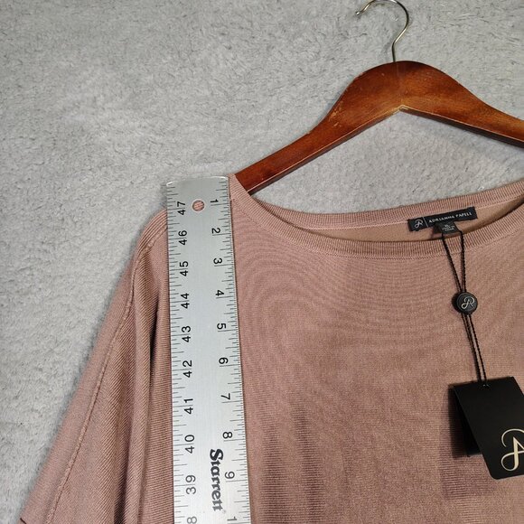 Adrianna Papell Tunic Sweater Women's XL Cocoa Knit Drop Shoulder Boat Neck NWT - Picture 6 of 11